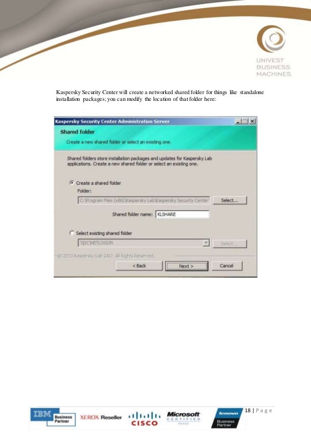 Create Installation Package Kaspersky Security Center 10