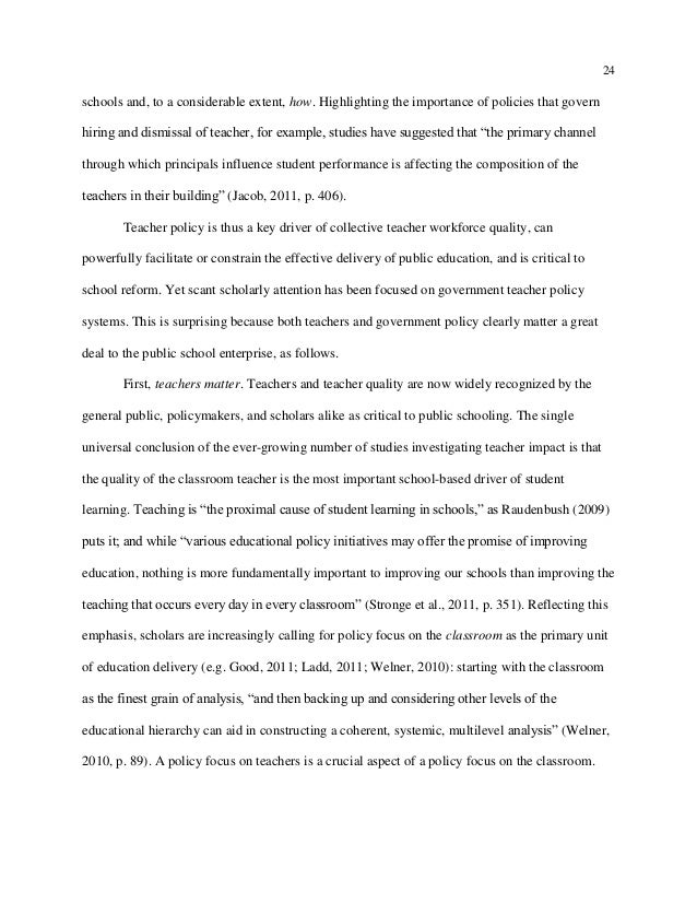 Dismissal Tenured Teacher Dissertation