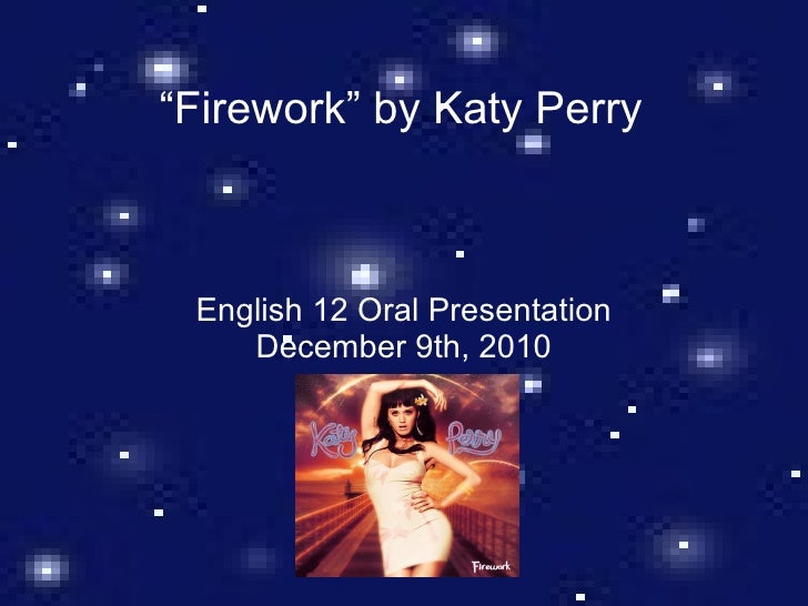 Figurative language in Katy Perry's "Firework"