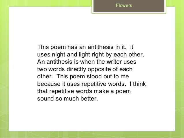 Use antithesis in