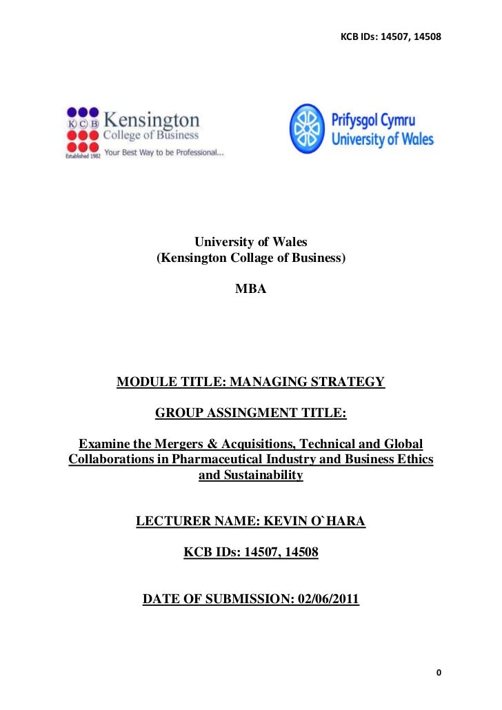 Dissertation Report Pharmaceutical Industry