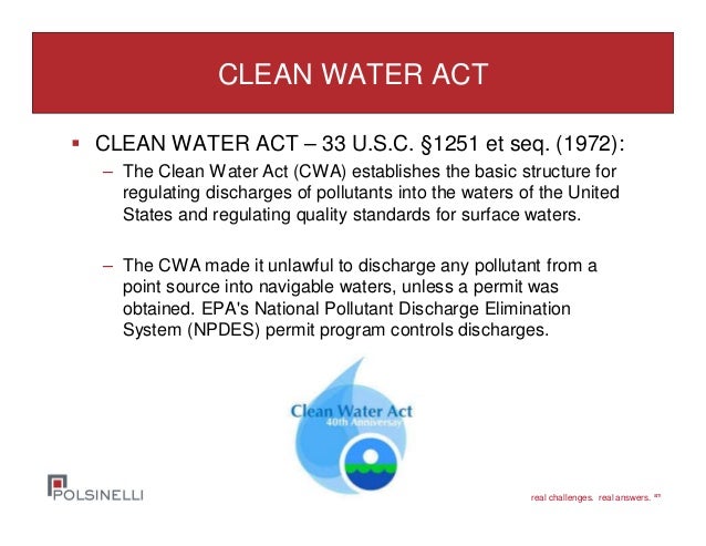 Environmental Issues Challenging The Clean Water Act