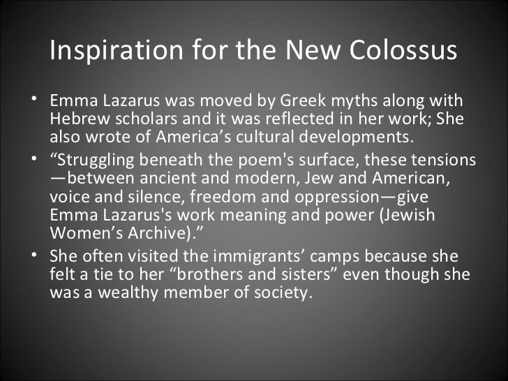 Emma Lazarus the new colossus Emma Lazarus the new colossus