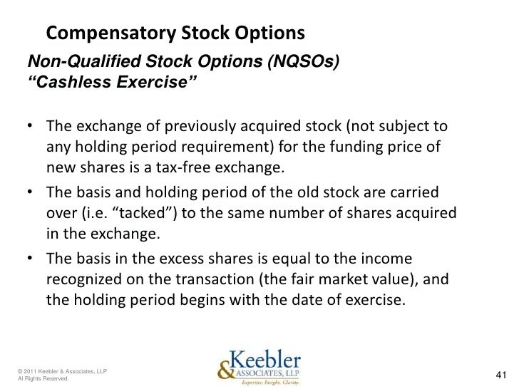 compensatory stock options