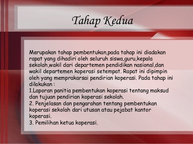 proses pembentukan koperasi disekolah