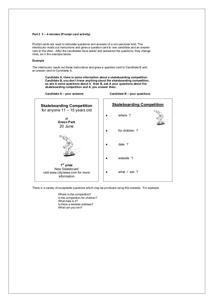 Fce Speaking Sample Test Pdf