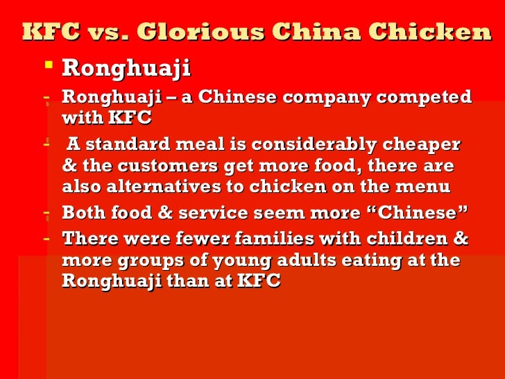 Kfc and mcdonalds in china case study