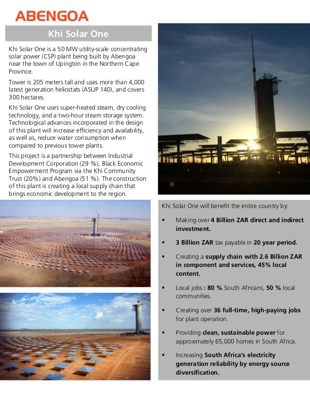 Khi Solar One, Abengoa in South Africa