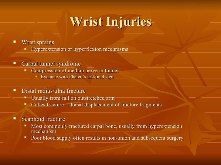 Kin 188 Wrist And Hand Evaluation And Injuries