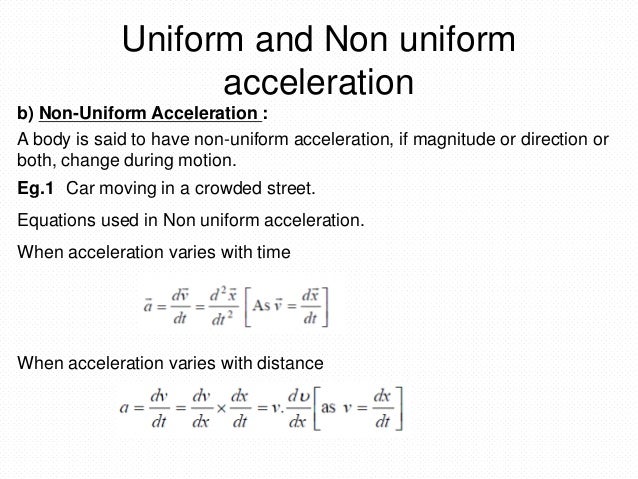 Uniform Acceleration Equation 47