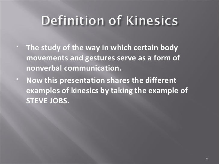 study of kinesics