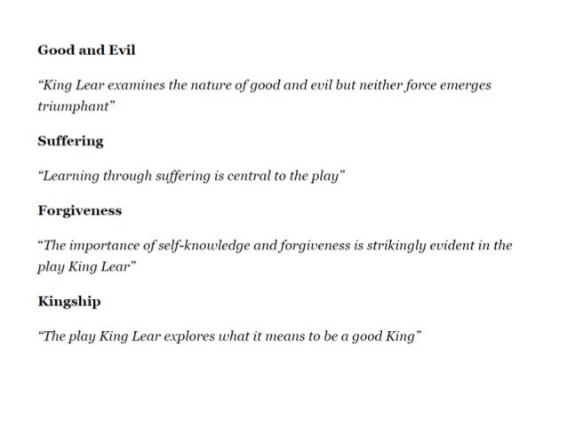 Shakespeare's King Lear - Essay