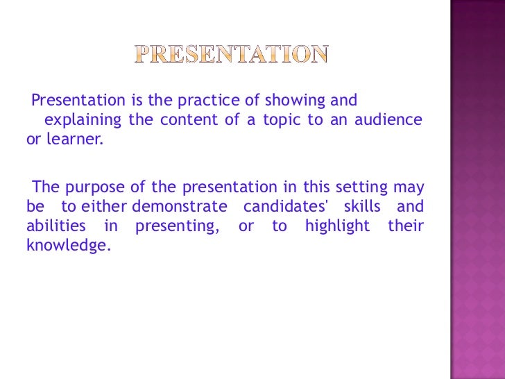 Essay on personal presentation skills