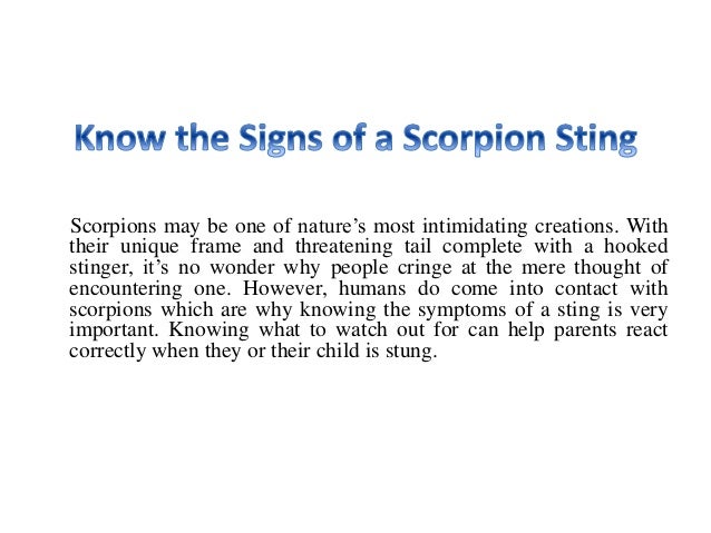 scorpion sting on the signs of a scorpion sting scorpion sting on the signs of a scorpion sting