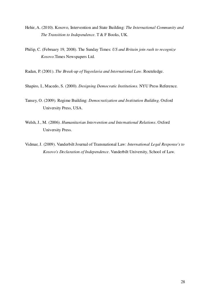Essay on humanitarian intervention