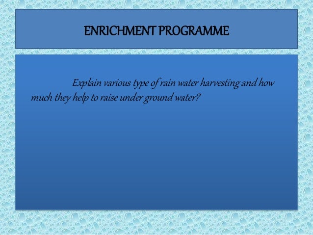  Rainwater Harvesting 