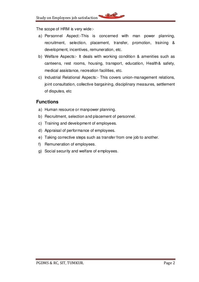 review of literature for job satisfaction review of literature for job satisfaction
