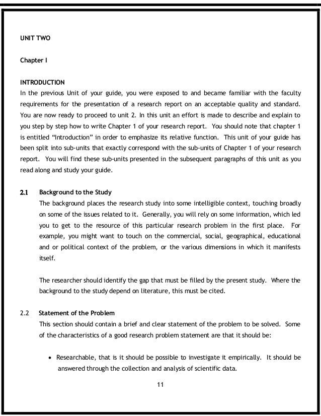 Thesis chapter 2 guidelines