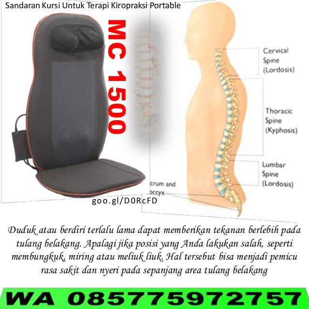 MC1500
Sandaran Kursi Untuk Terapi Kiropraksi Portable
goo.gl/D0RcFD
Duduk atau berdiri terlalu lama dapat memberikan teka...