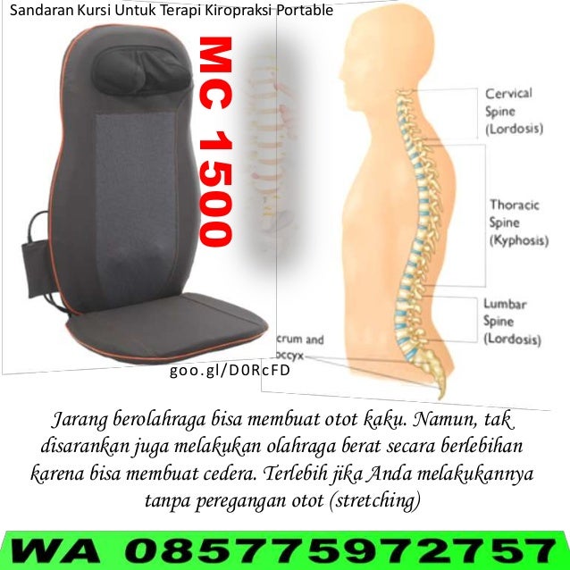 MC1500
Sandaran Kursi Untuk Terapi Kiropraksi Portable
goo.gl/D0RcFD
Jarang berolahraga bisa membuat otot kaku. Namun, tak...