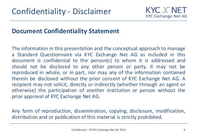 confidential statement sample