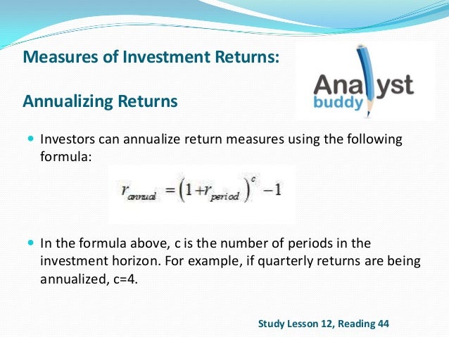 2019 year - How to Annualize a Quarterly Return 2019 year