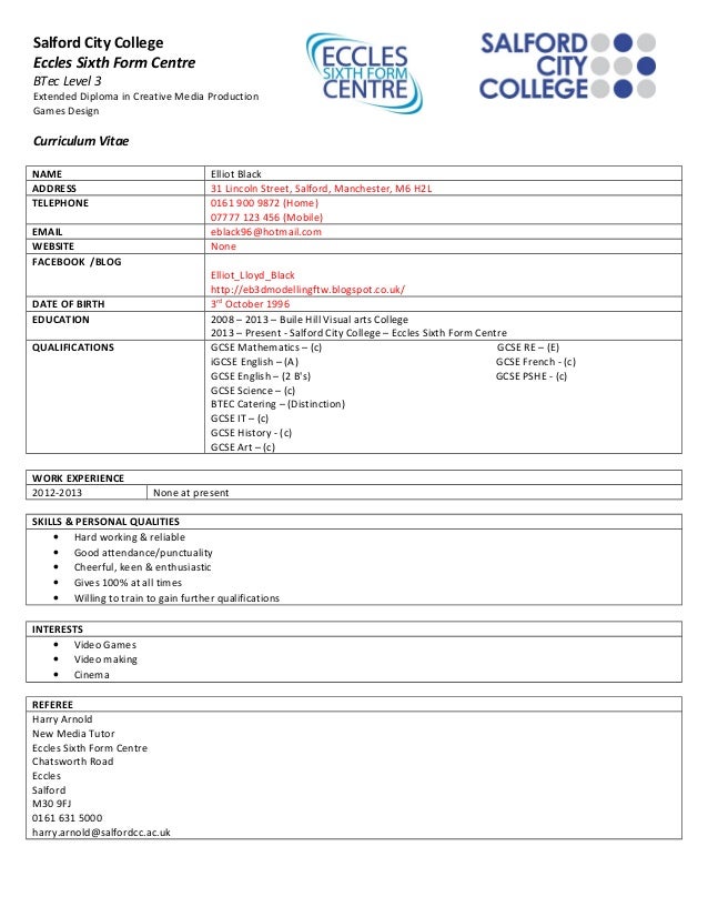 functional format resume example