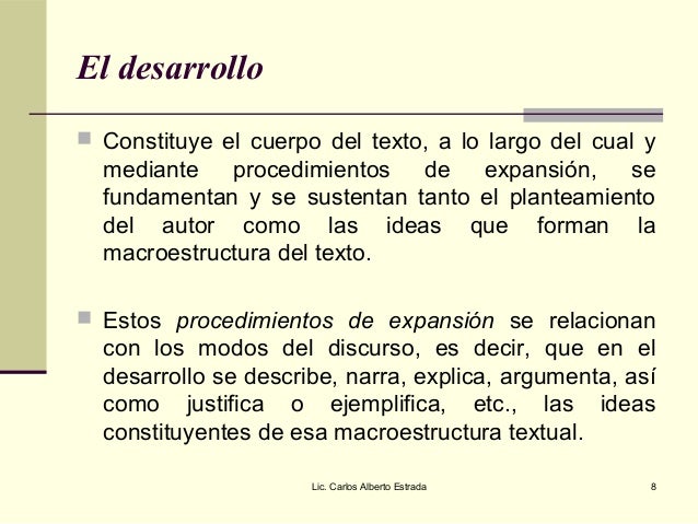 La estructura textual