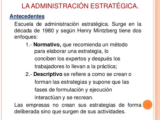 La administración estratégica