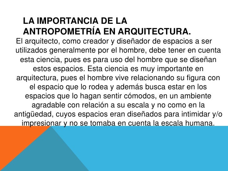 La antropometria