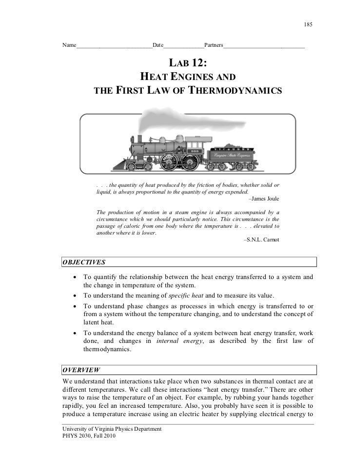 Heat Engine Heat Engine Virtual Lab