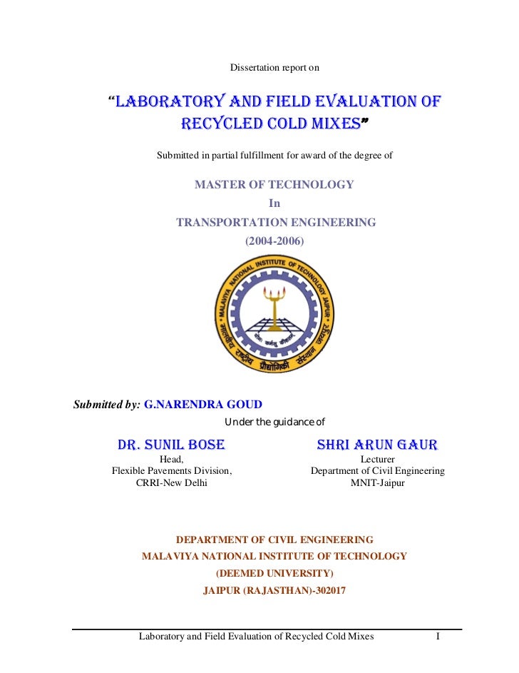 Dissertation Report