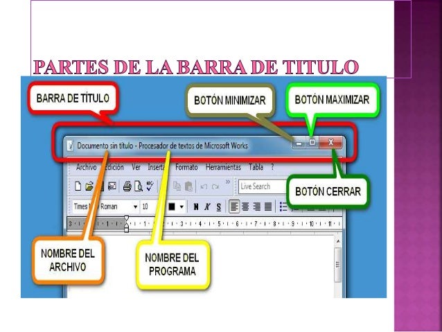 Resultado de imagen para BARRA DE TITULO