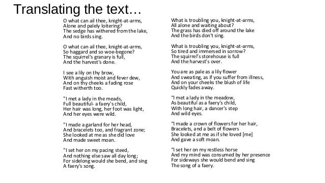 John Keats no birds sing John Keats no birds sing