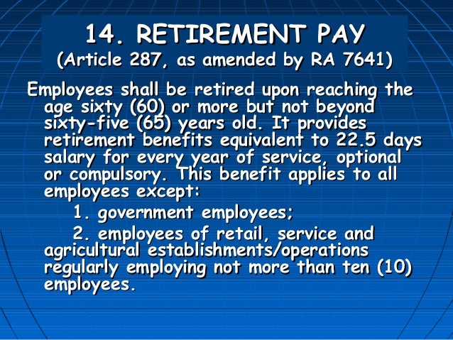 How To Compute Retirement Pay In Philippines / Ganito paano