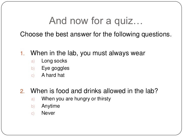 food safety quiz questions and answers