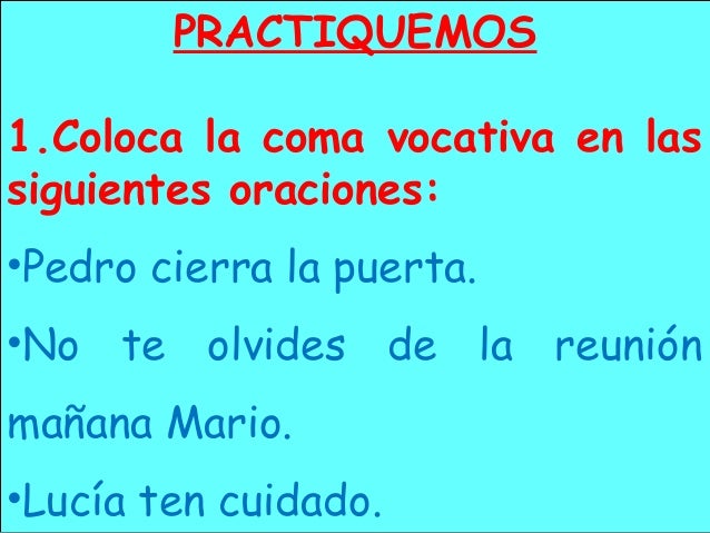 La coma vocativa