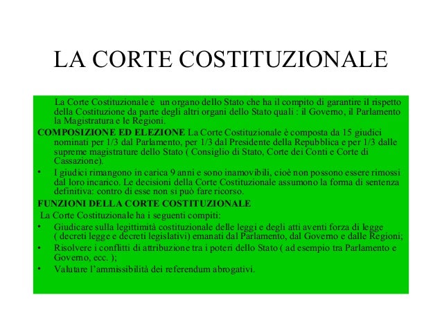 La Corte Costituzionale è Composta Da