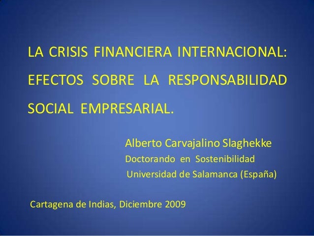 Lecciones De La Crisis Financiera Internacional - prestamosnifor