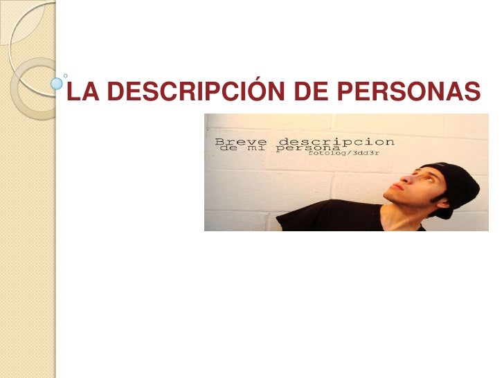 La descripción de personas