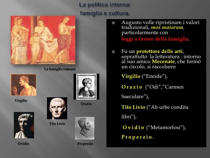 Il Ricco Protettore Di Orazio E Virgilio La dinastia giulio claudia