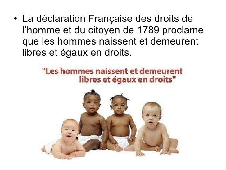 Est Ce Que Les Gens Naissent égaux En Droit