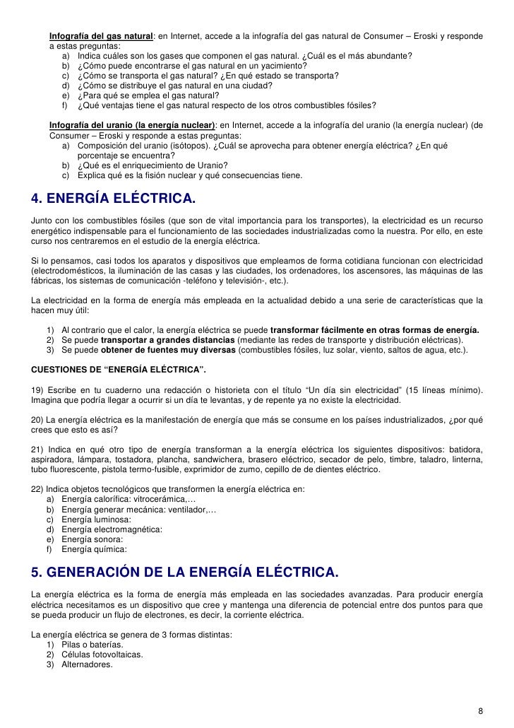 La energía y sus transformaciones La energía y sus transformaciones