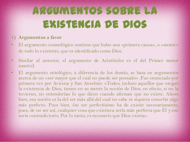 La existencia de dios