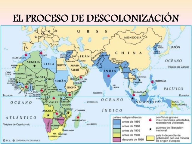 Resultado de imagen de descolonizacion