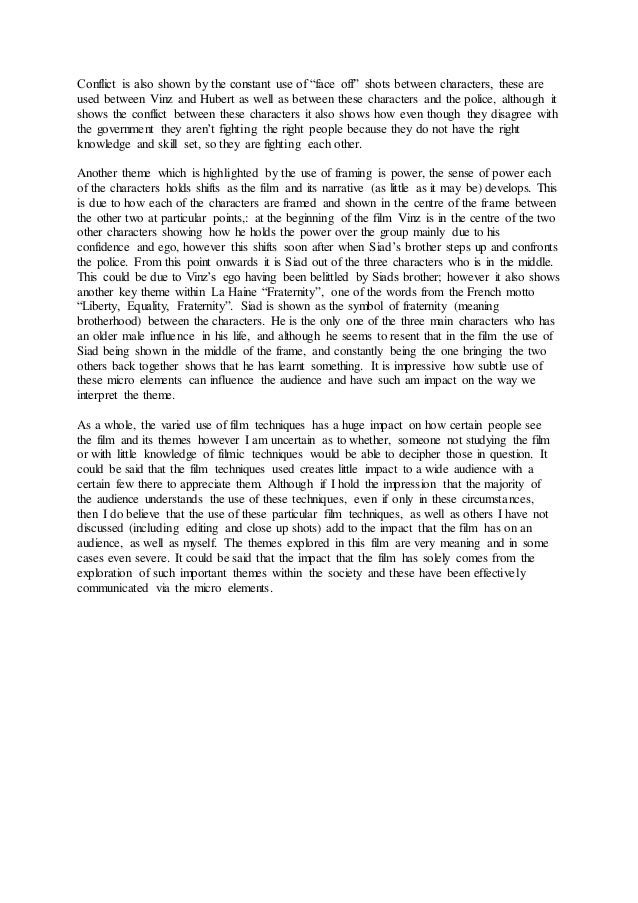 La haine essay