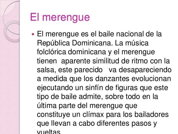 La Historia Del Merengue
