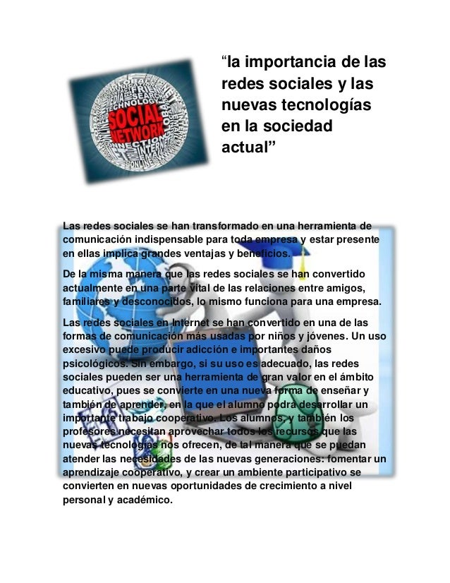 LAS NUEVAS TECNOLOGIAS EN LA SOCIEDAD ACTUAL las nuevas tecnologias en la sociedad actual: