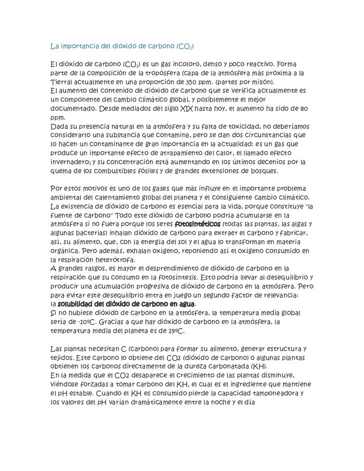 IMPORTANCIA CARBONO importancia carbono: