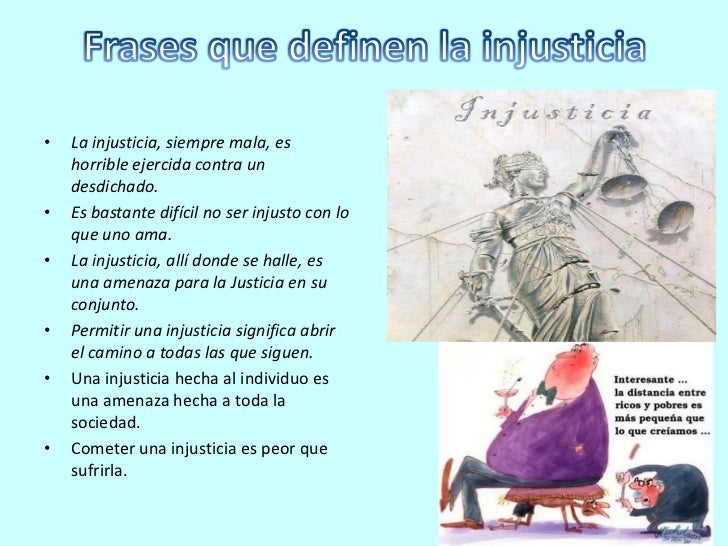 La justicia y la injusticia